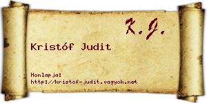 Kristóf Judit névjegykártya